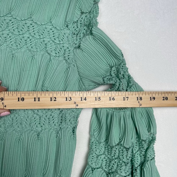 New York & Company Dress Women’s XS Stretch Mint Green Knee Length Bell Sleeves‎ - Picture 15 of 15